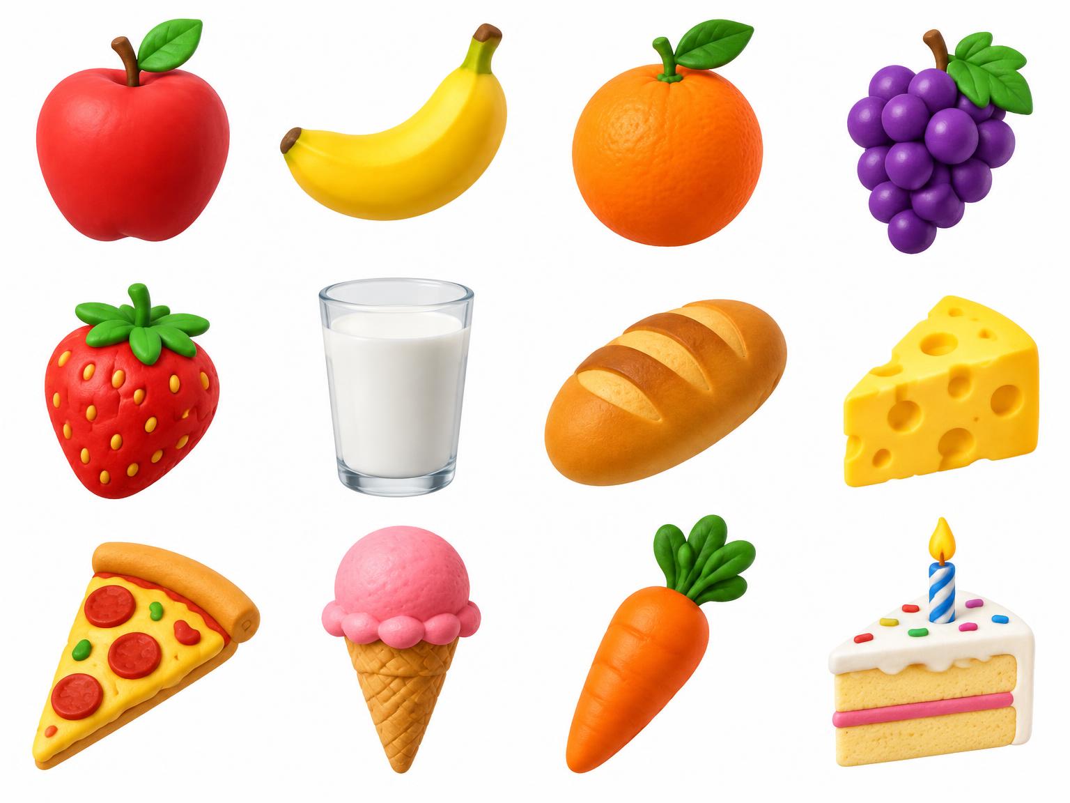 Colourful food illustrations